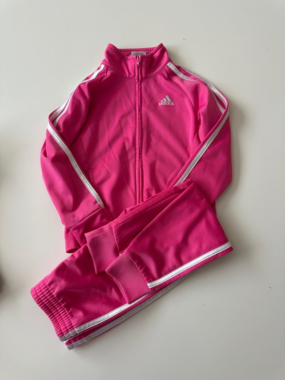 Adidas Kids' Classic 3-Stripe Tricot Track Jacket & Joggers Set Set size 5